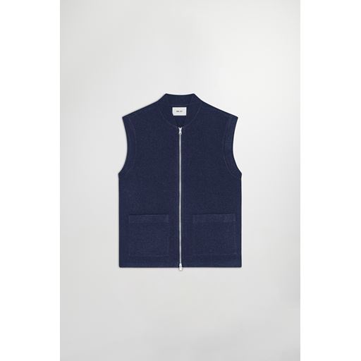 NN. 07 Boiled Vest, Navy Blue, XXL