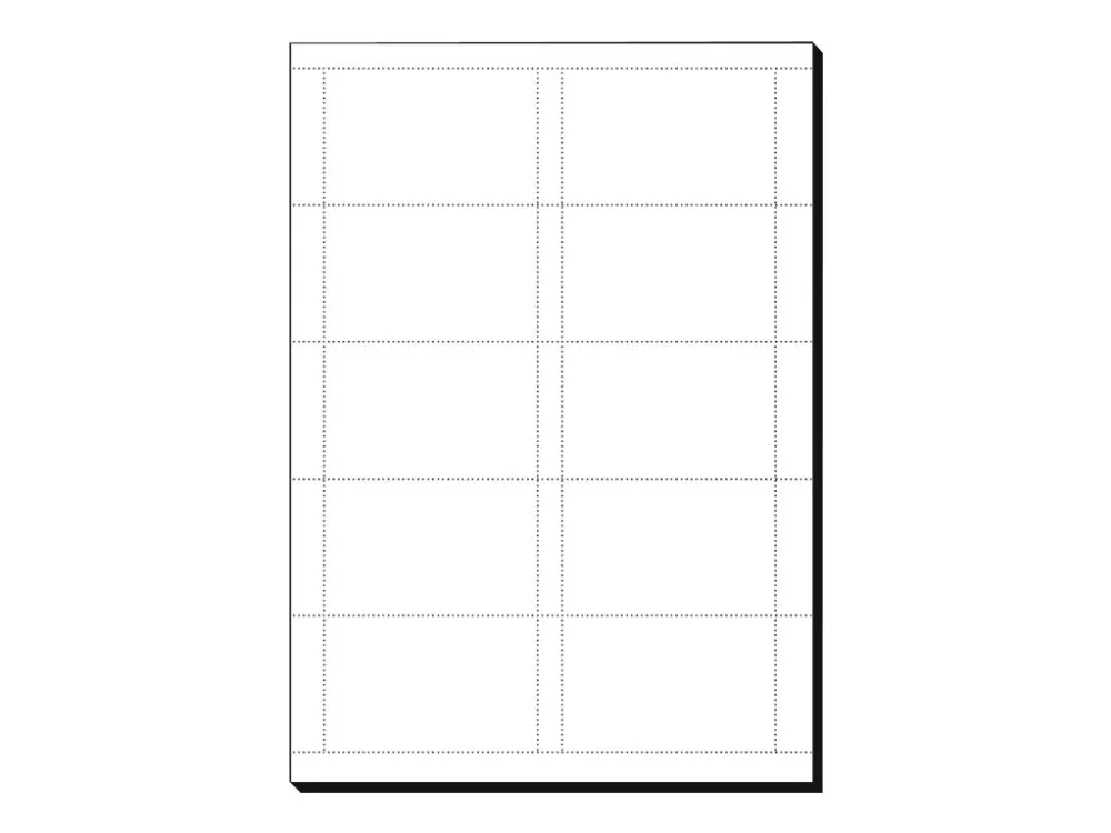 Sigel DP830 - Mikroperforeret - skinnende hvid - 85 x 55 mm - 185 g/m² - 150 kort (15 ark x 10) visitkort