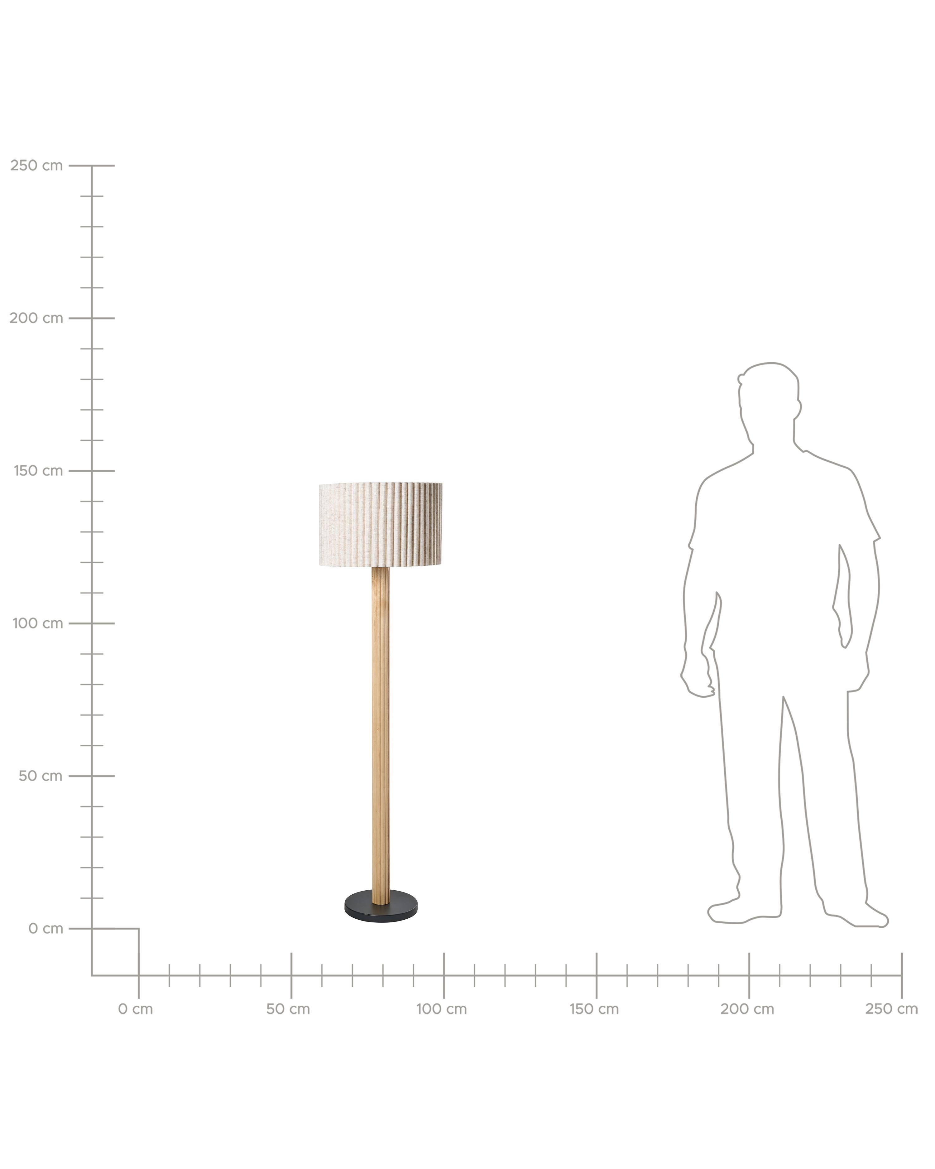 Staande lamp BELESSA Linnen Lichtbeige