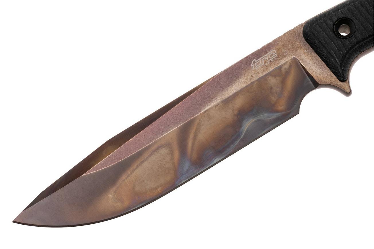 TRC Knives Apocalypse, Elmax Apocalypse Finish, Black Canvas Micarta, survivalmes