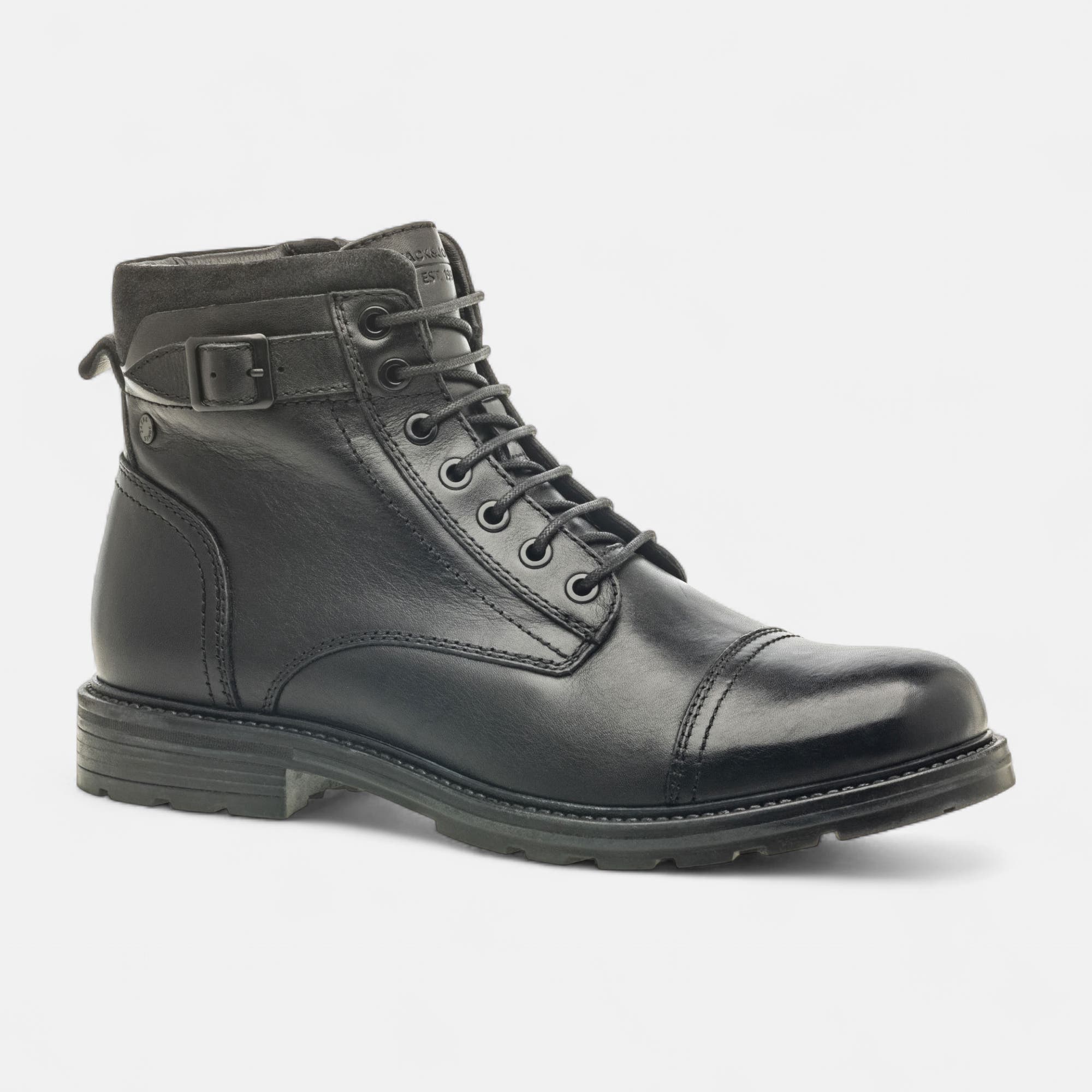 Bottines Homme en cuir noir
