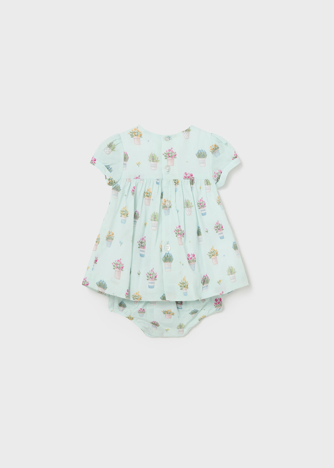Vestido para recém-nascido Better Cotton Jade com capa para fralda