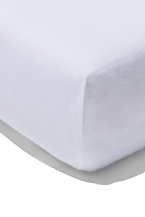drap-housse coton doux 90x200 blanc
