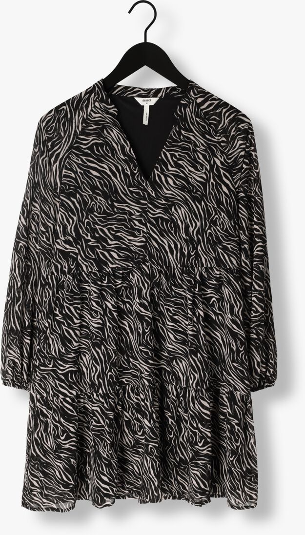OBJECT zwarte object mini jurk objmila gia l/s dress