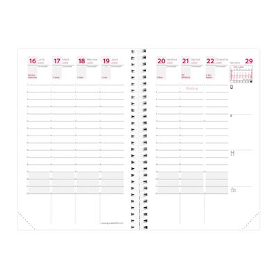 Agenda à élastique Time&Life Pocket - 1 semaine sur 2 pages - 10 x 15 cm - cuivre - Quo Vadis