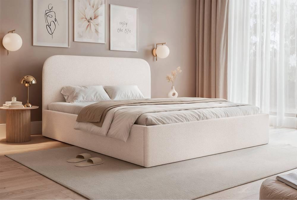 NADUVI Collection Bedframe Fia 180x200 chenille met opbergvak