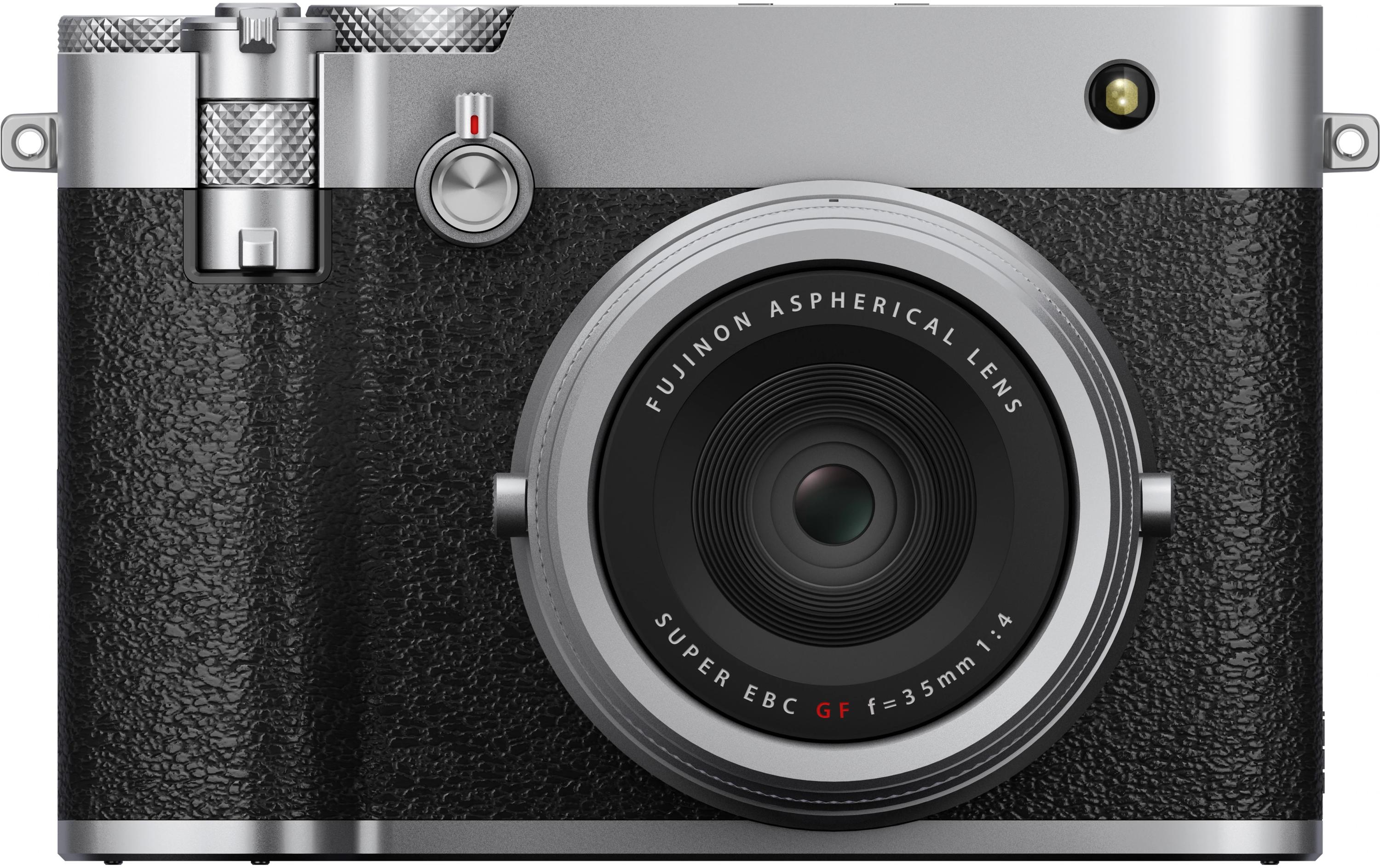 Fotokamera GFX 100RF Silber<br>GFX-Kamera mit fest verbautem Objektiv und bringt die Mittelformat-Bildqualität in ein ultrakompaktes Design