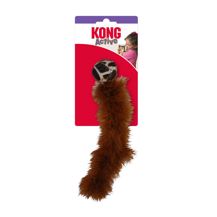 Bola de penas Kong Active Wild Tails para gatos