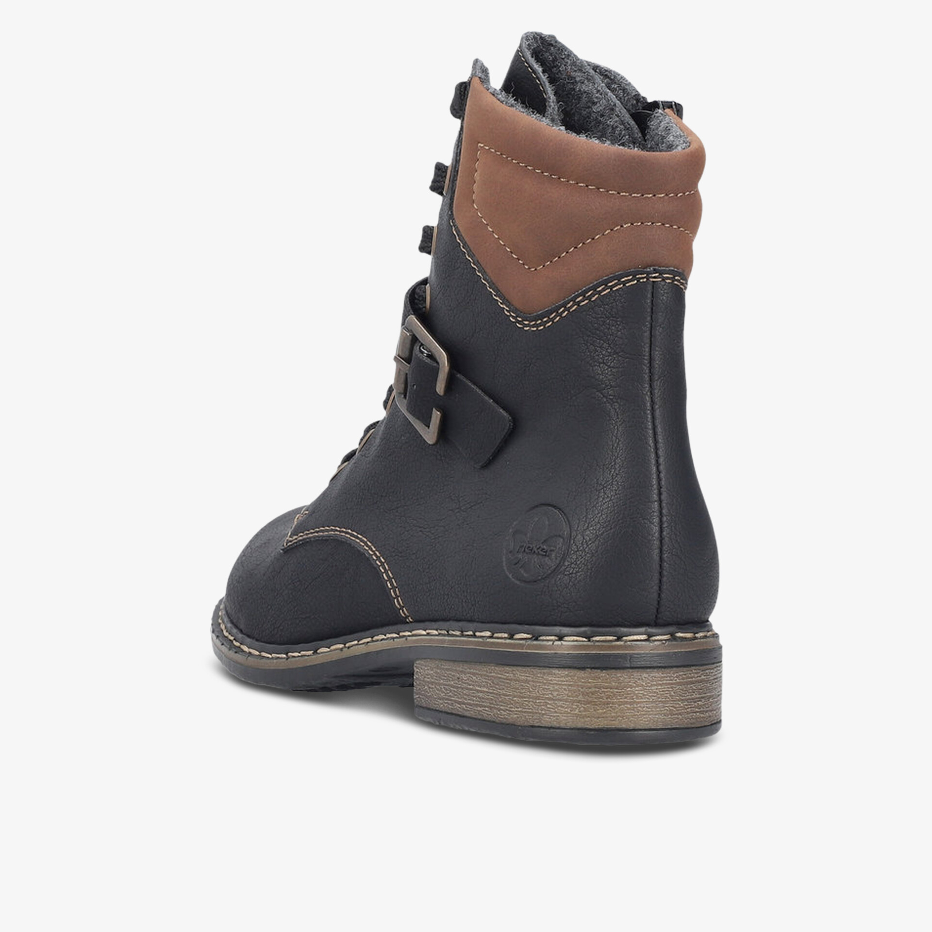rieker Damen Schnürstiefeletten schwarz