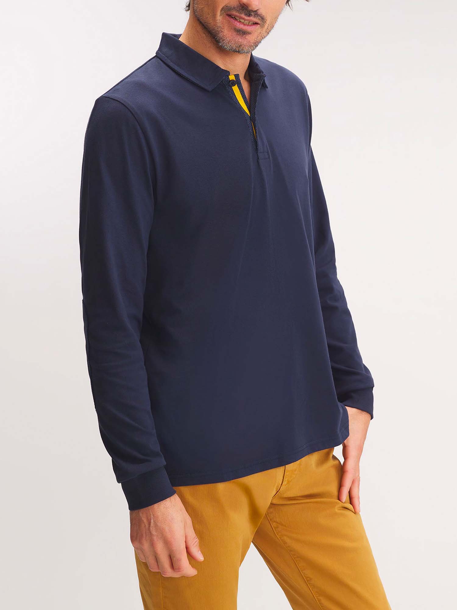 Polo Homme Manches Longues Marine