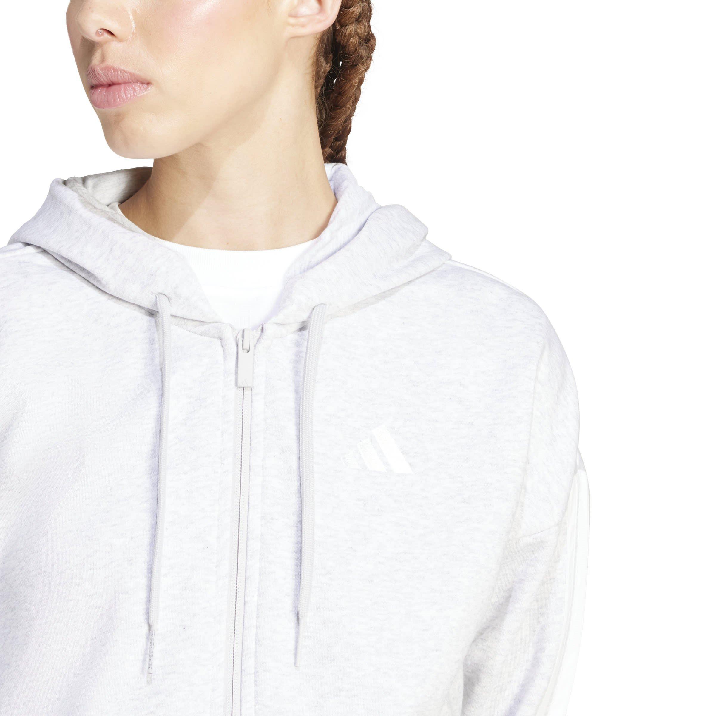 adidas Essentials 3 Stripe Zip Track Hoodie Womens
