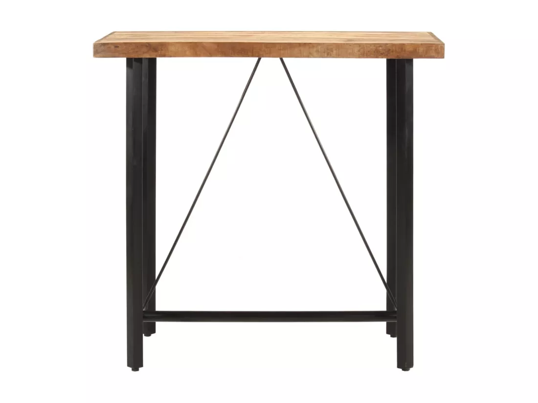 Table de bar 110x55x107 cm bois massif de manguier et fer