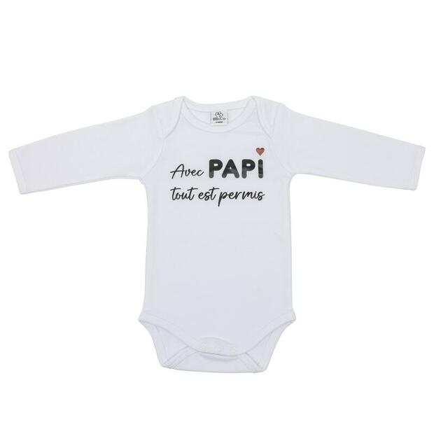 Body ml avec papi blanc 3 mois - BB&CO