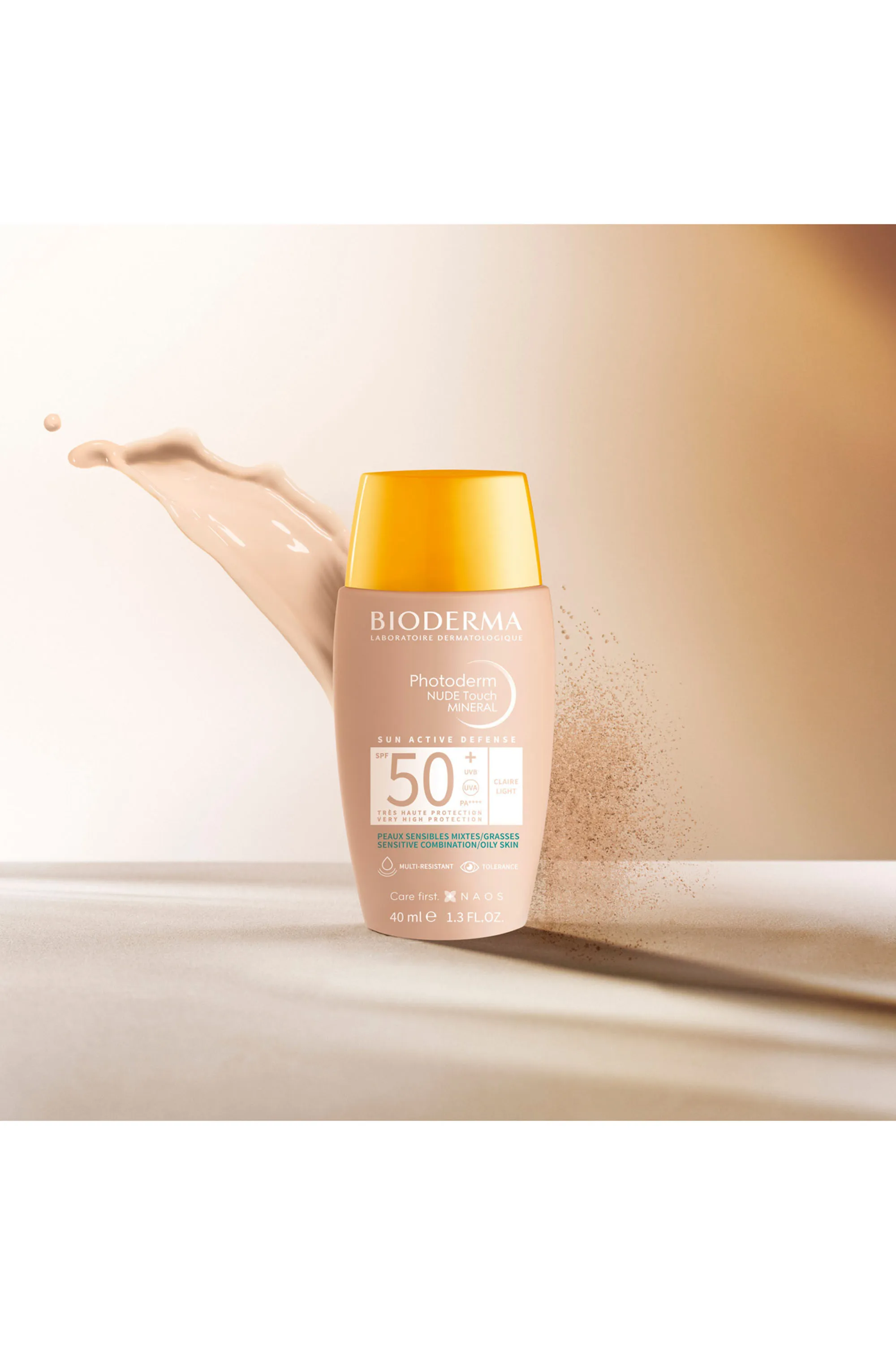 Bioderma Crème solaire teintée Photoderm Nude Minéral SPF50+ Teinte Claire-40 ml