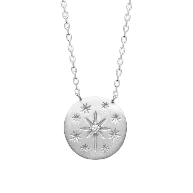 Collier Femme - Argent 925 - Oxyde de zirconium - Longueur : 45 cm