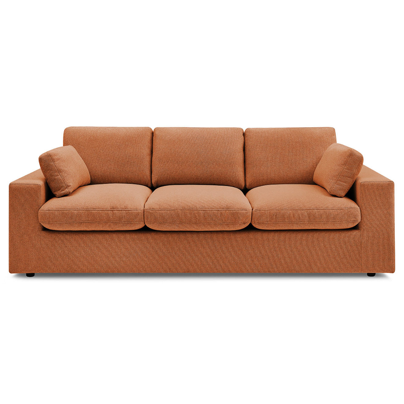 Bobochic Canapé compact belair orange - 220x93x80 cm