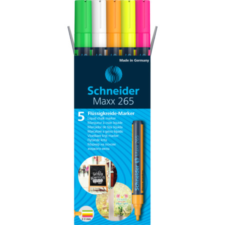Schneider Maxx 265 5er-Set Kreidemarker - 2-3 mm
