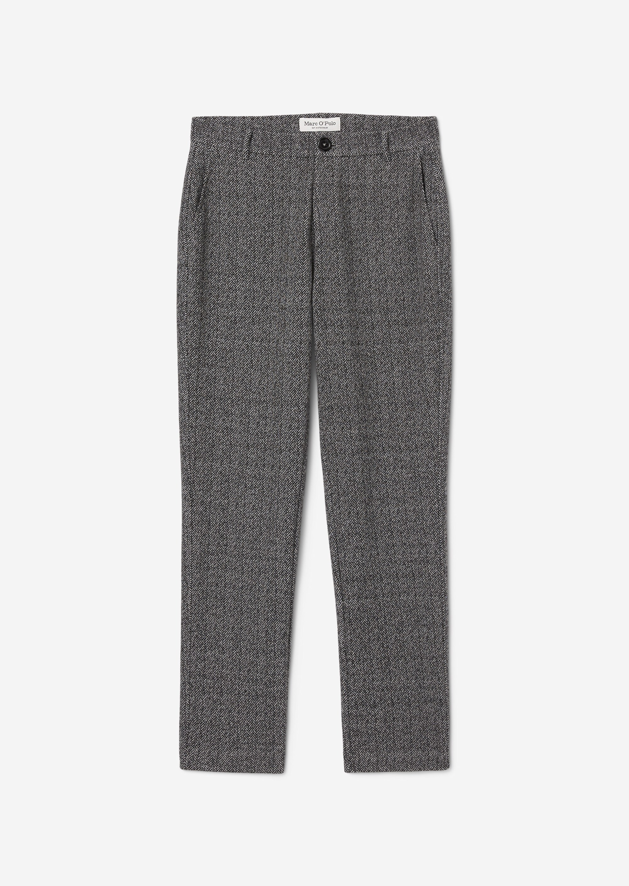 Jersey-Hose mit Fischgrätmuster aus Organic Cotton-Mix