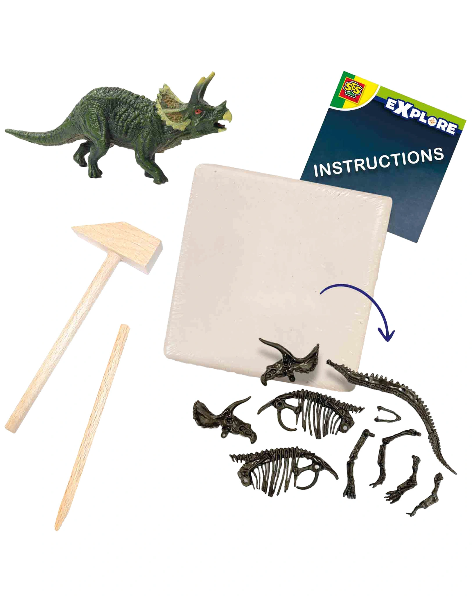 Ausgrabungsset EXPLORE - 2-in-1  TRICERATOPS