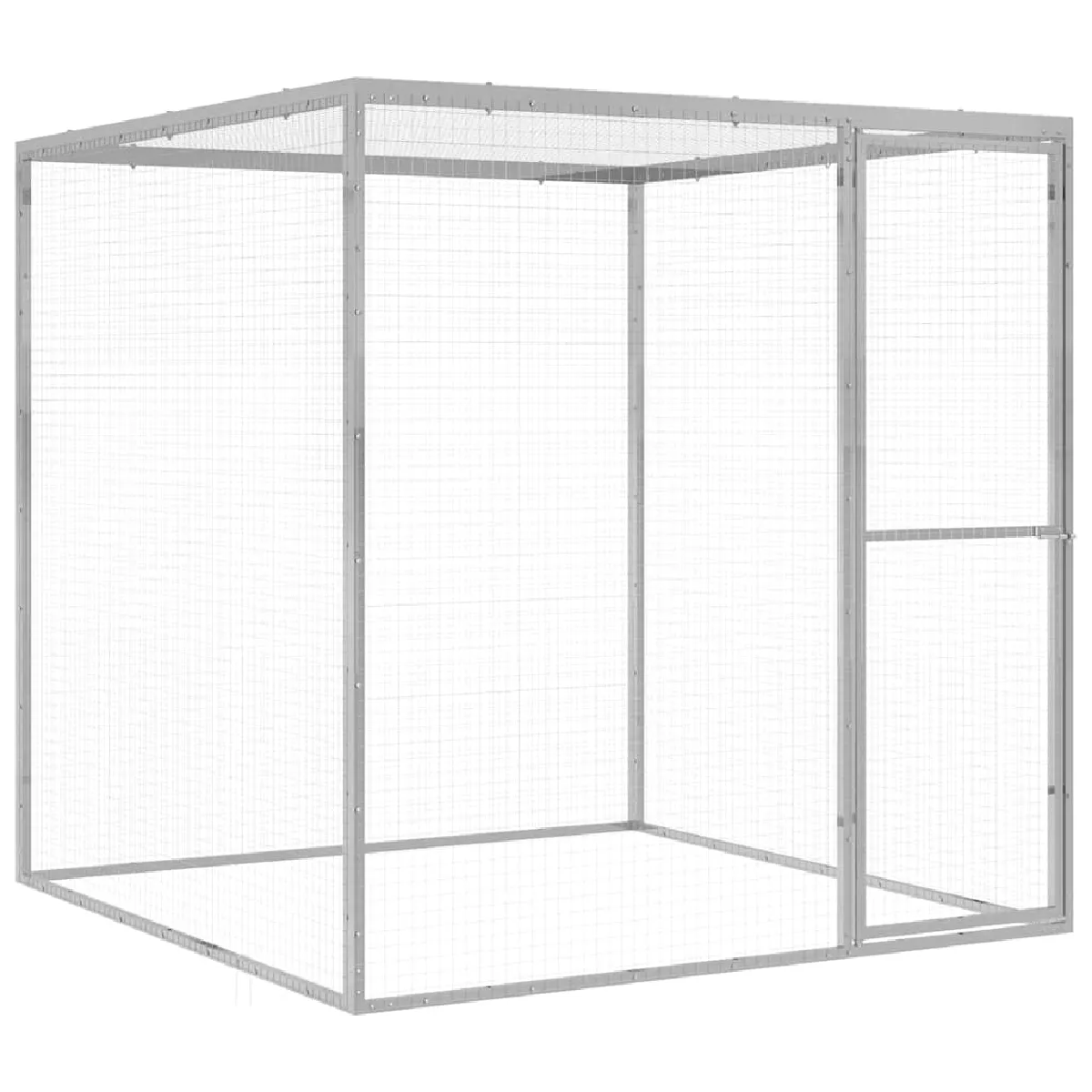 vidaXL Cage acier galvanisé 1,5x1,5x1,5 m pour chat