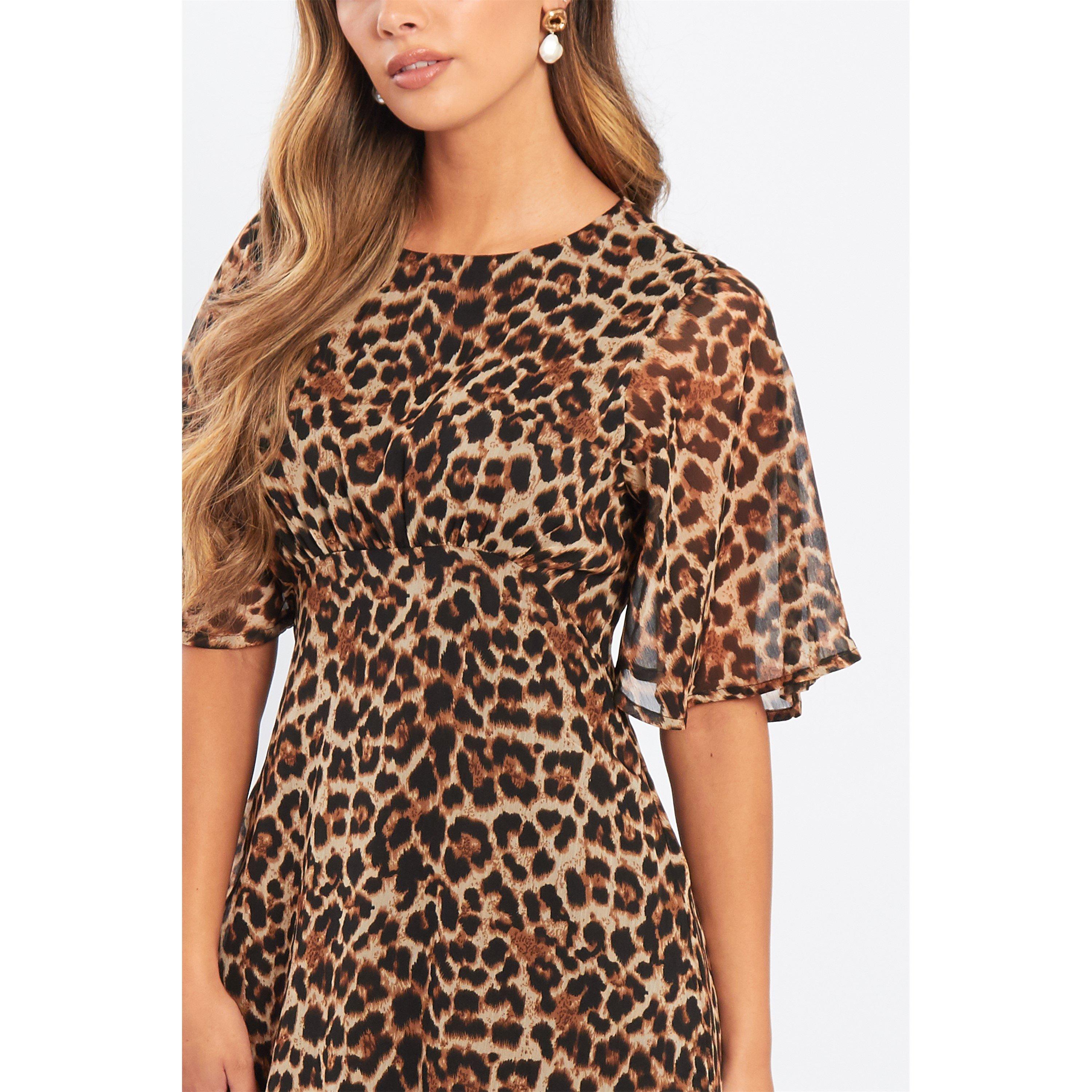 Be You BeYou Leopoard Maxi Dress Womens