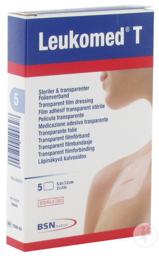 Bsn Medical Leukomed T Pansement Film Transparent Stérile 5cmx7,2cm Pièces 5 (7238103)