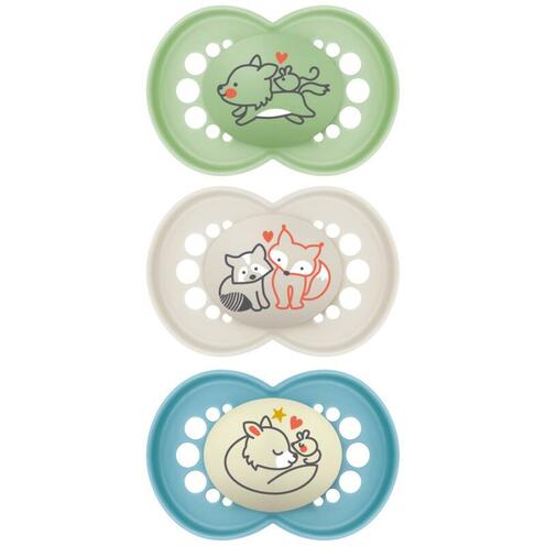 Lot de 3 sucettes Original dès 18 mois Planet Love - Bleu - MAM