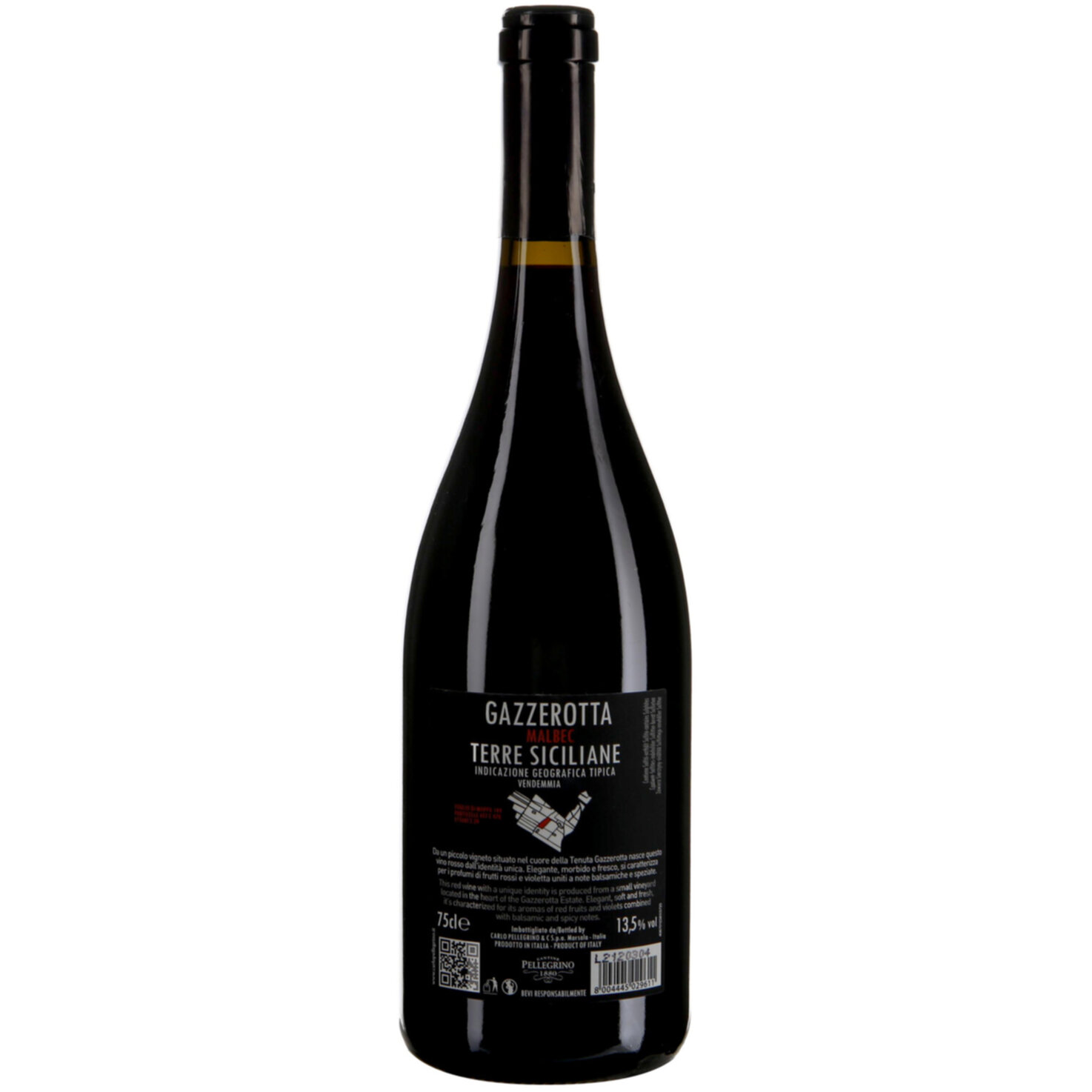 Terre Siciliane IGT Malbec Gazzerotta Cantine Pellegrino -75cl