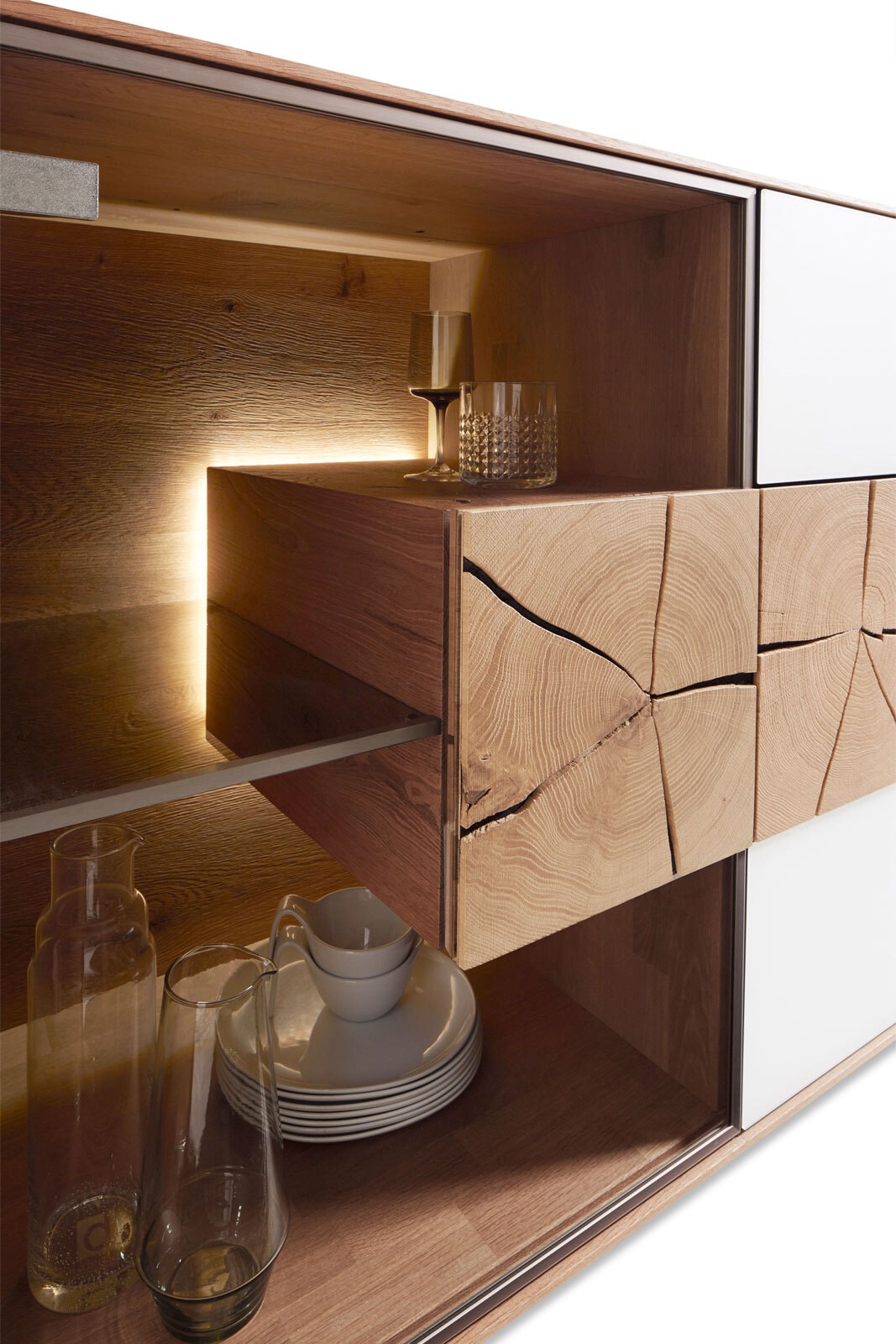 hartmann Sideboard I CAYA 175 x 81 cm Kerneiche /weiß