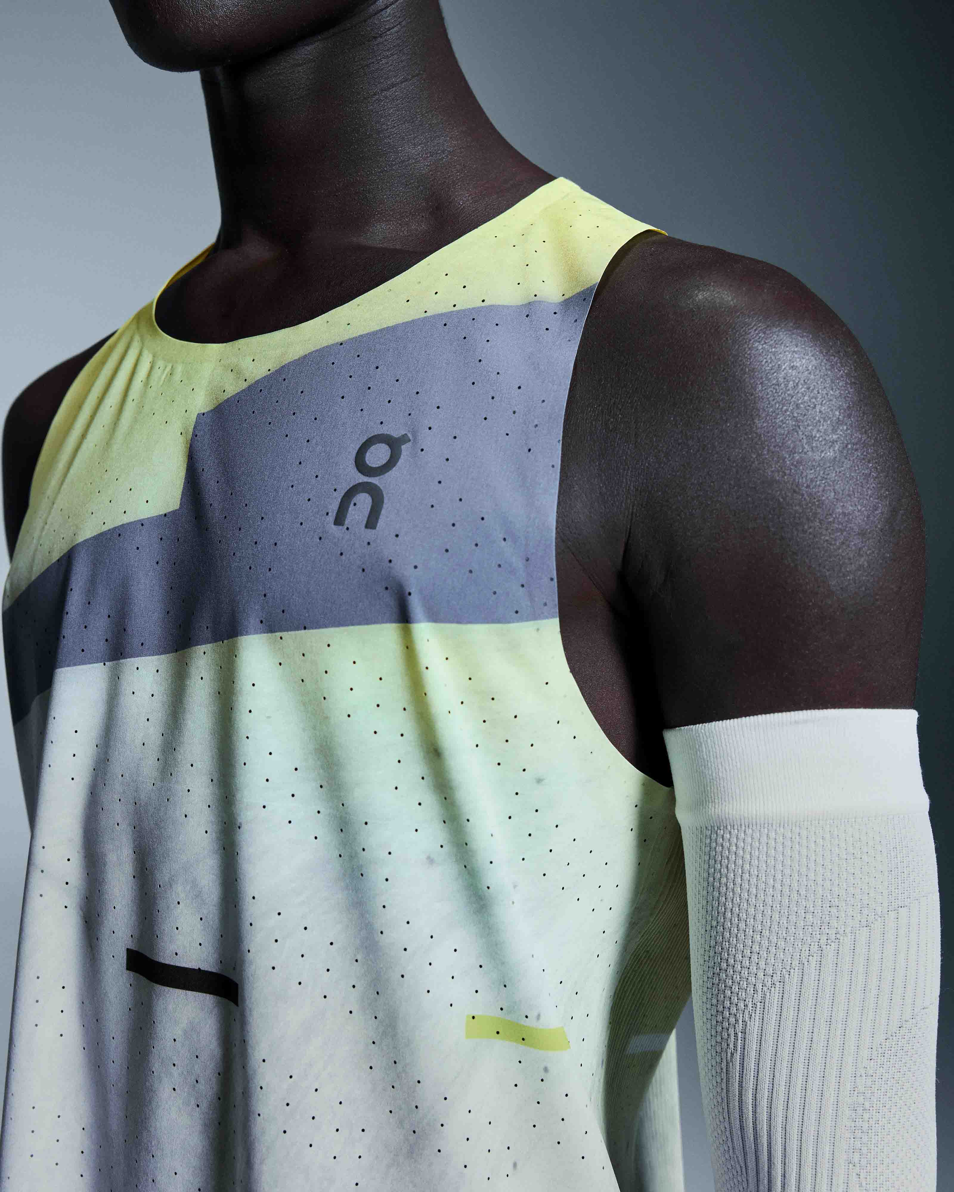 Race Singlet Herre Limelight/Glacier