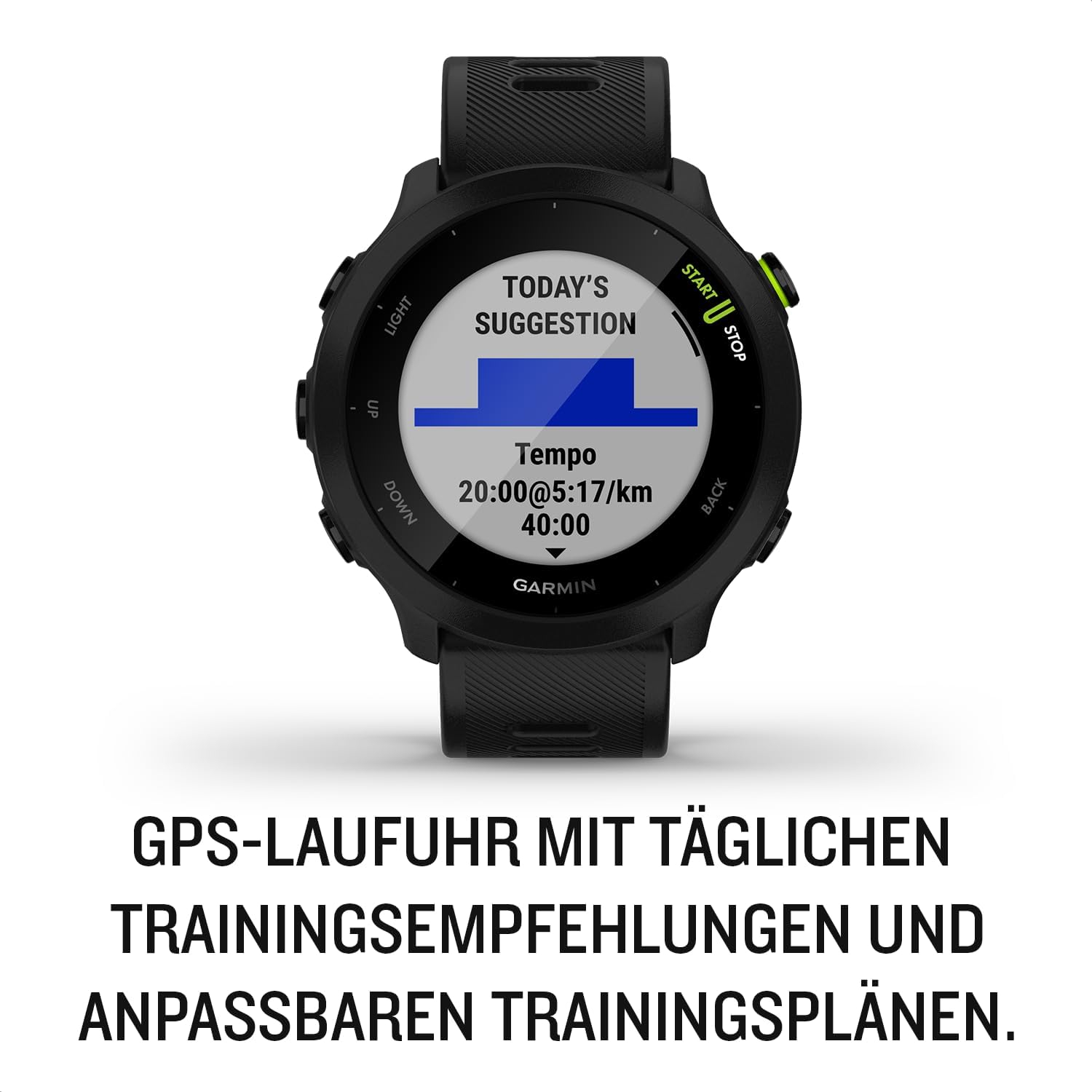 Forerunner 55 (42mm) Smart Watch Fitness Tracker mit Silikon Armband (010-02562-10) - Schwarz