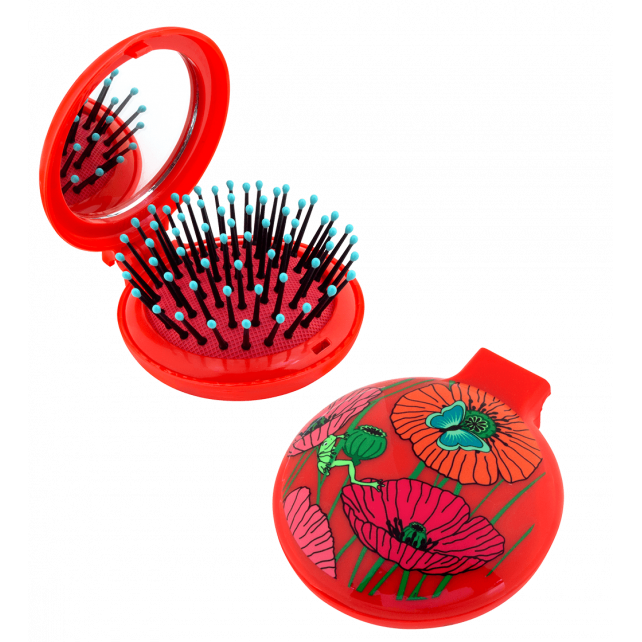 Brosse à cheveux avec miroir - Lady Retro