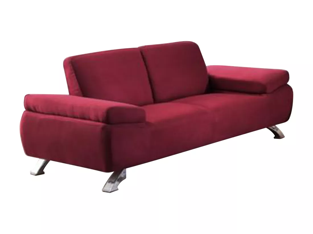 Canapé 2 places en microfibre POLKA - Rouge
