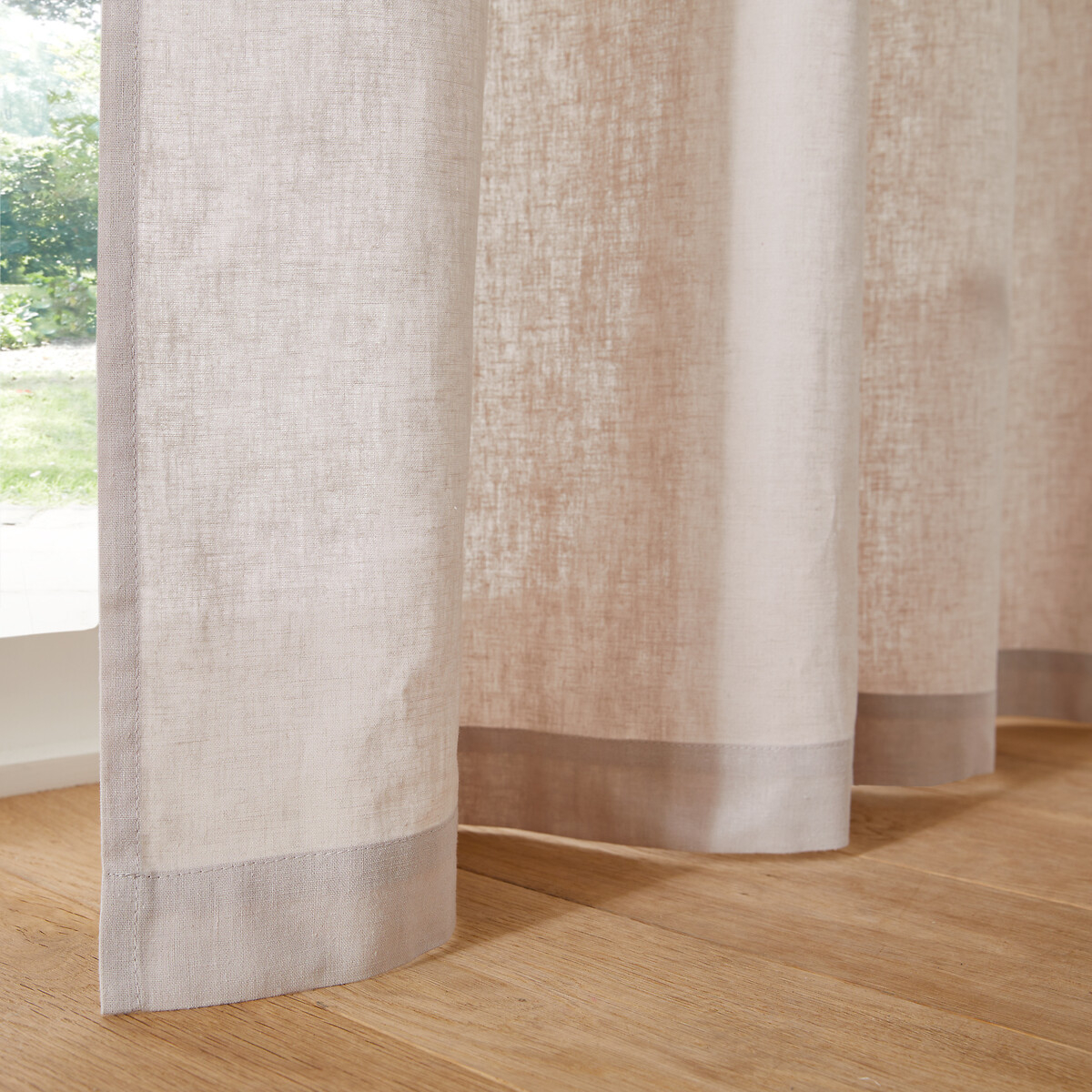 LA REDOUTE INTERIEURS<br>Cortina de meio linho com ilhós, Lincot