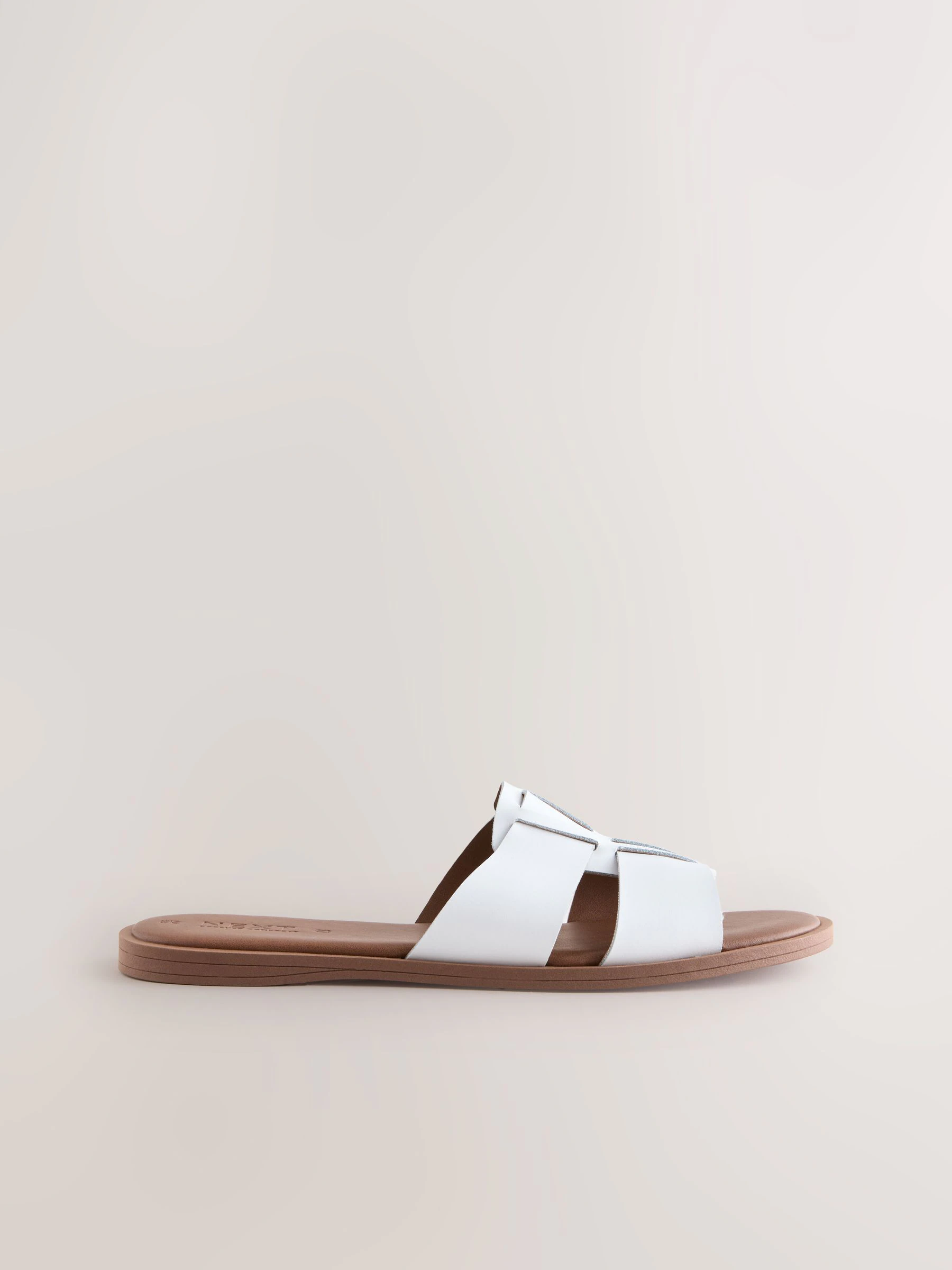Wit leer - Slotted Muilsandalen