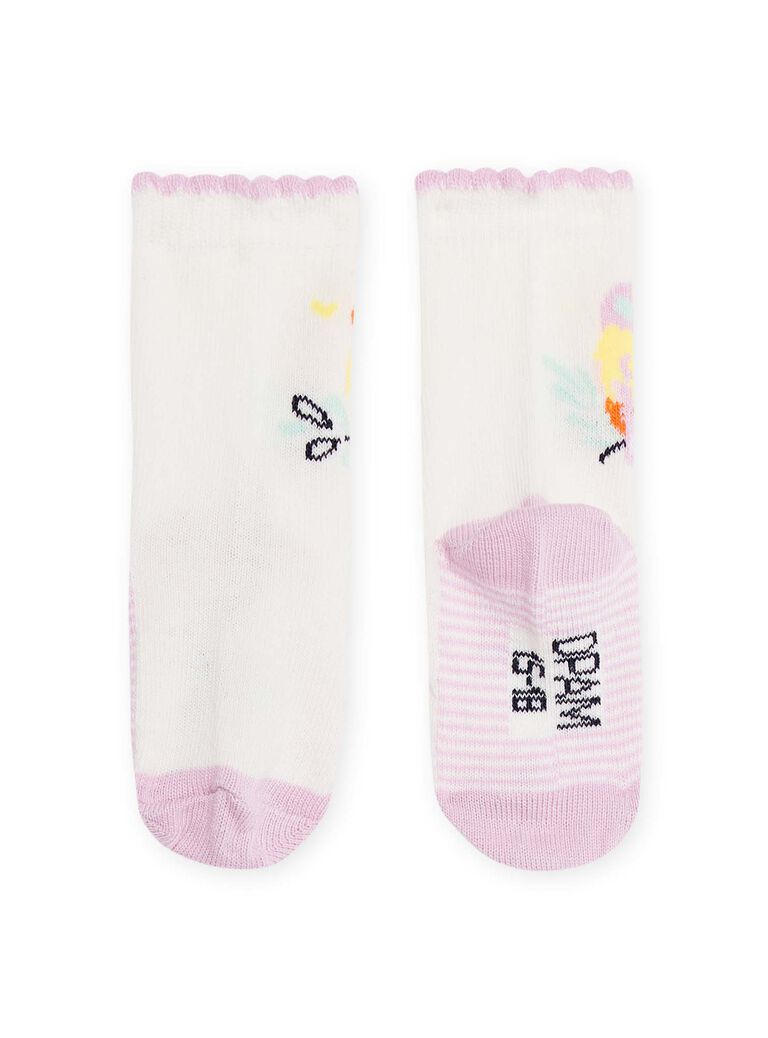 Chaussettes motifs oiseaux bébé fille