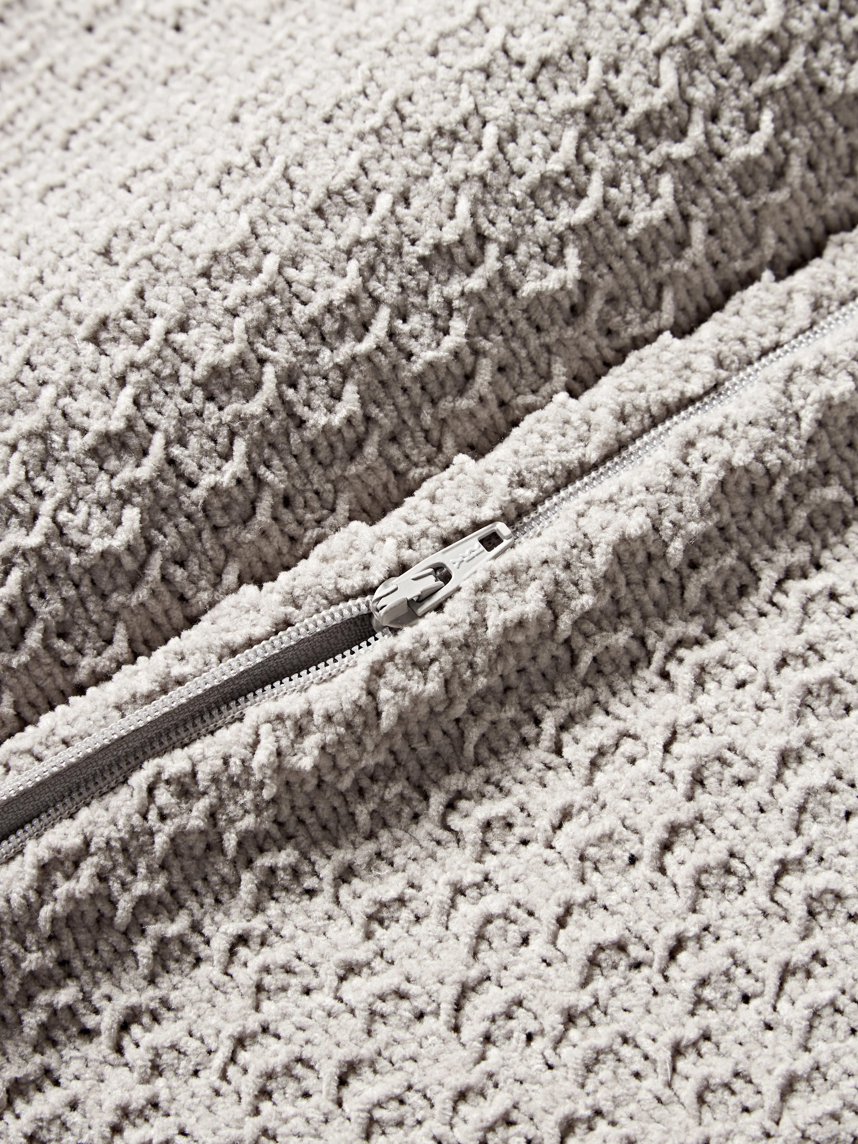 Zacht gebreide chenille kussenhoes Everly