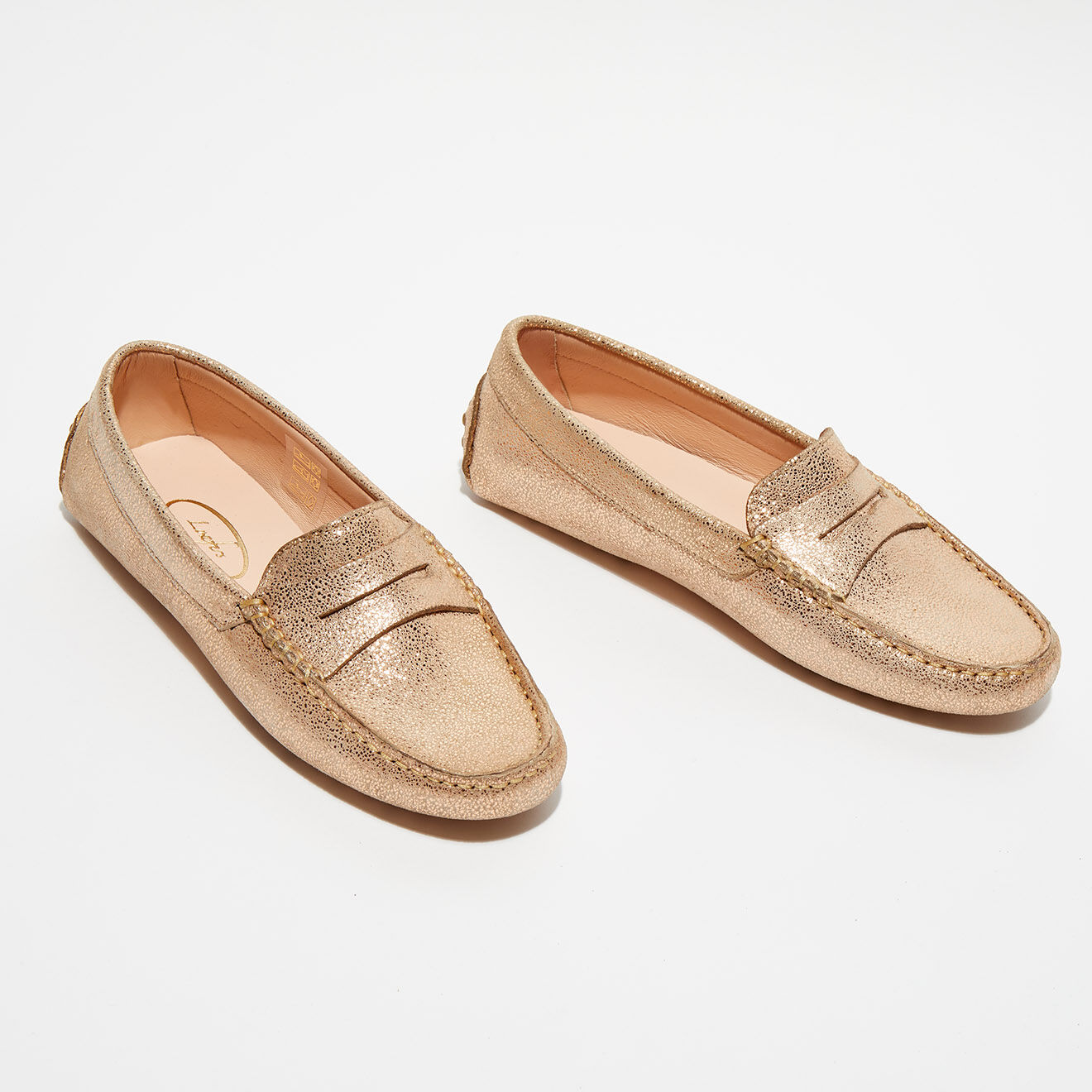 Loafers Mocassins en Cuir Miss cuivre