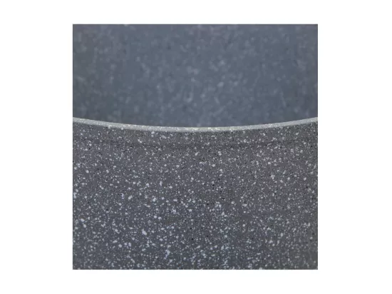 Wok en aluminium - D. 28 cm - Effet pierre grise