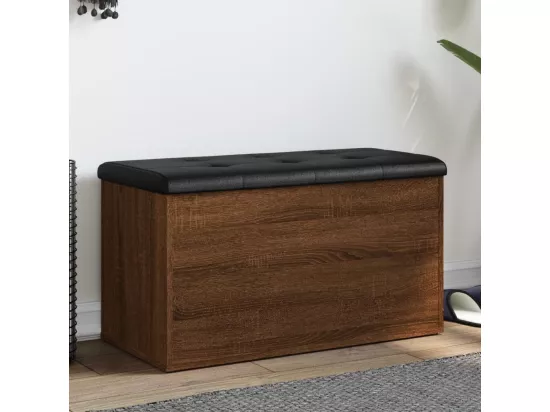 Banc de rangement chêne marron 82x42x45 cm Bois d'ingénierie
