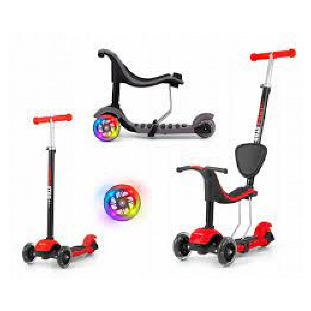 Porteur trottinette 3 en 1 little star rouge