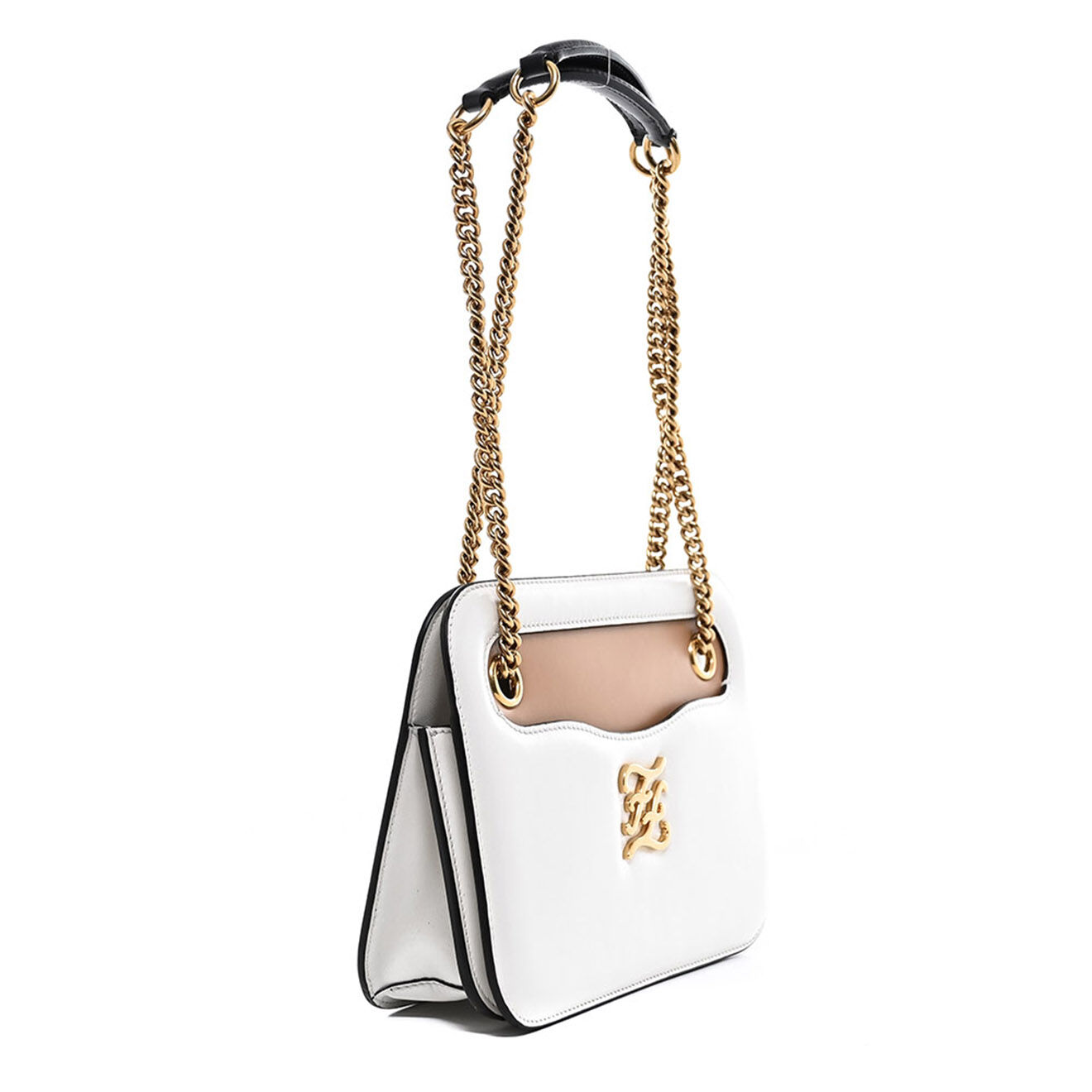 Fendi Sac bandoulière Kaligraphy en Cuir blanc - Neuf sans étiquette - L.25 cm