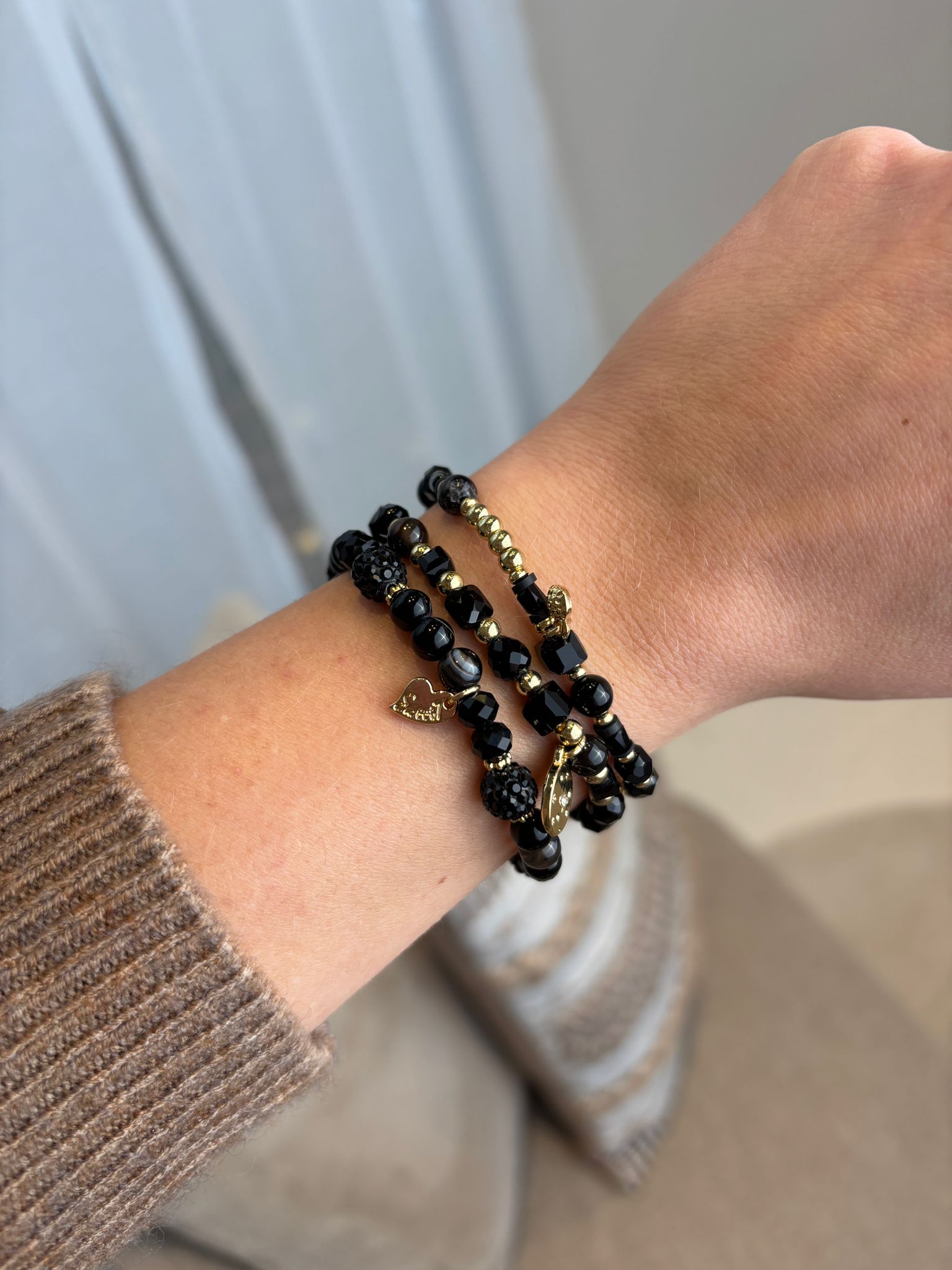 Armbanden Set Zwart
