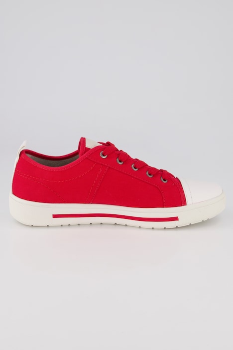 Sneaker, Jana Shoes, Canvas, Lederoptik-Spitze, Weite H