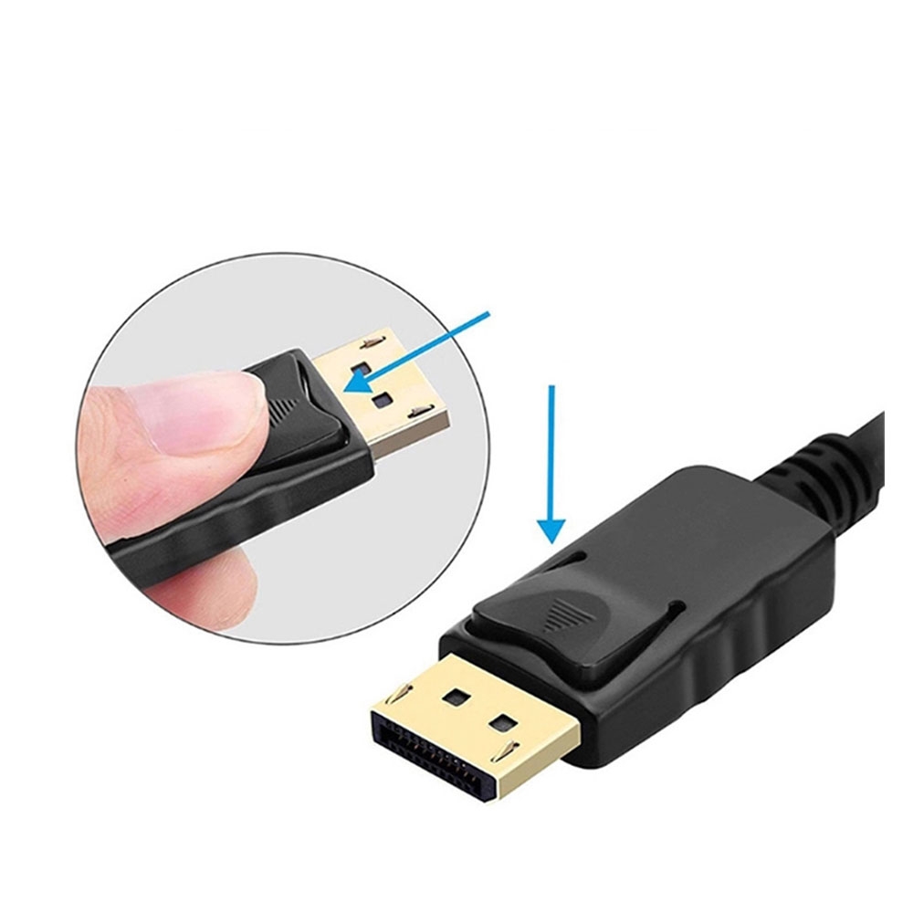 (23cm) DisplayPort DP auf 4K HDMI Verbindungskabel Adapter für PC / Computer - Schwarz
