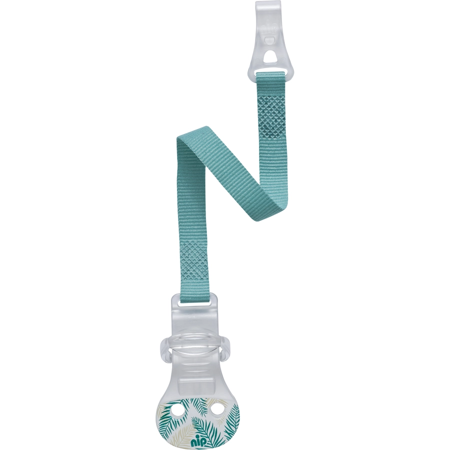 nip® Schnullerband mit Haken, Boy Blätter
