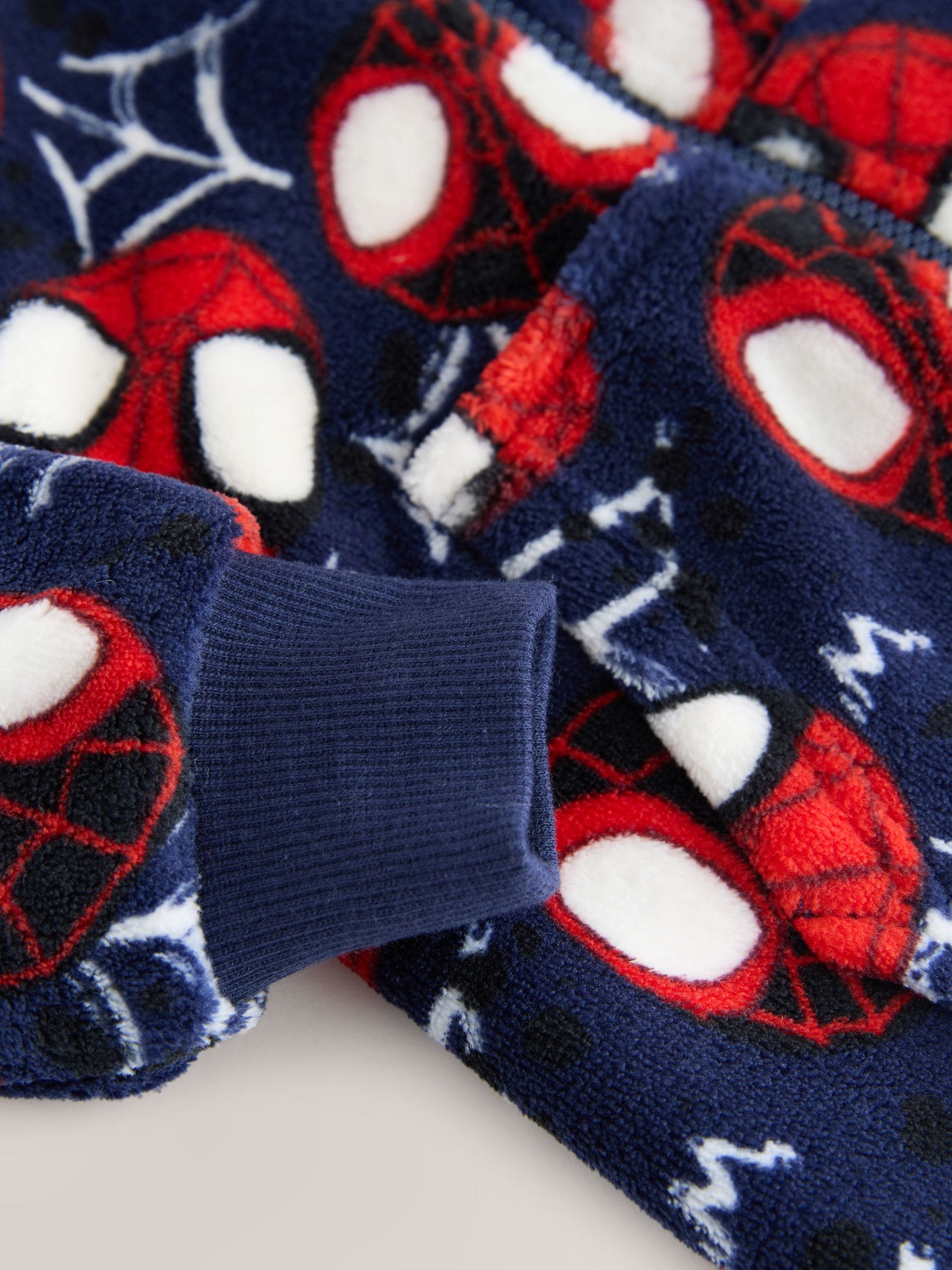 Navy/Red Spiderman - Fleece onesie met licentie (9mnd-10jr)