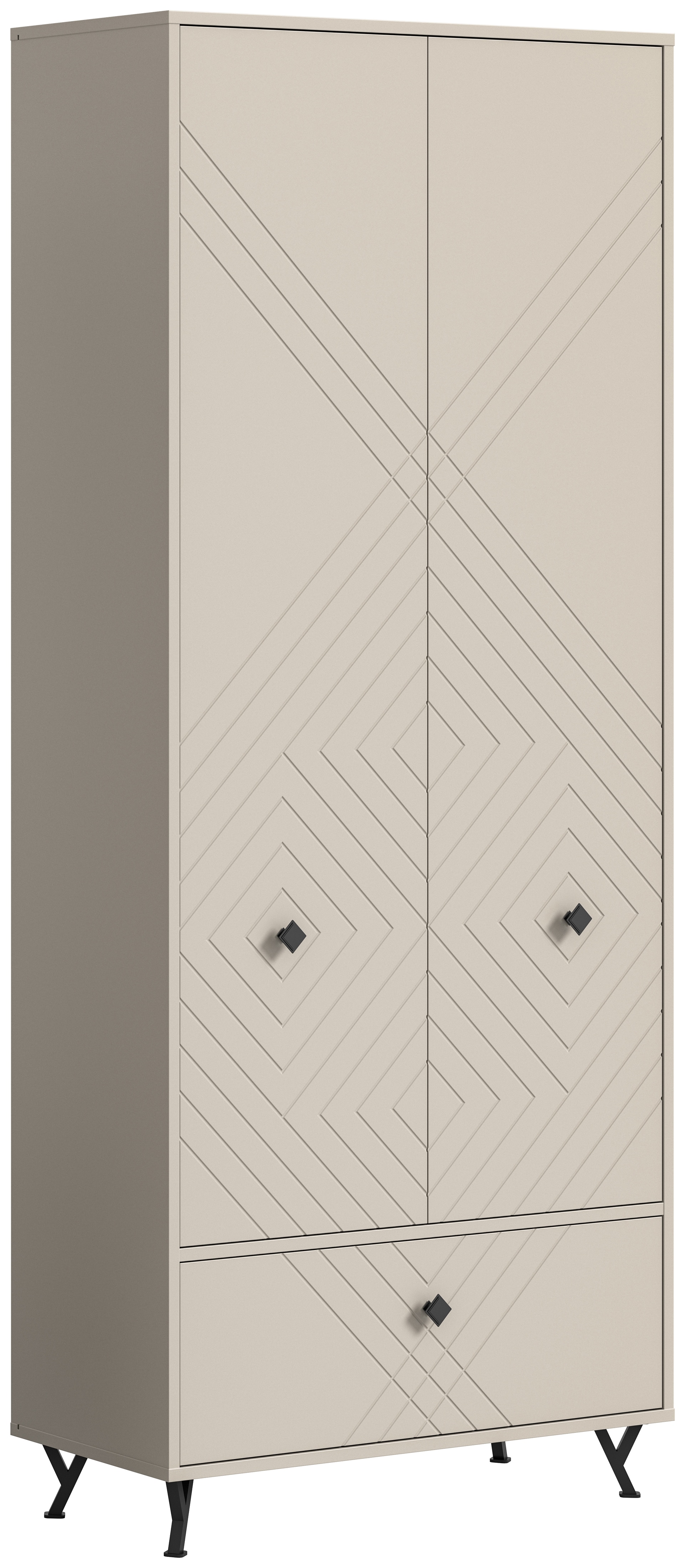 Garderobenschrank, NOTES, sandbeige, 80x190 cm