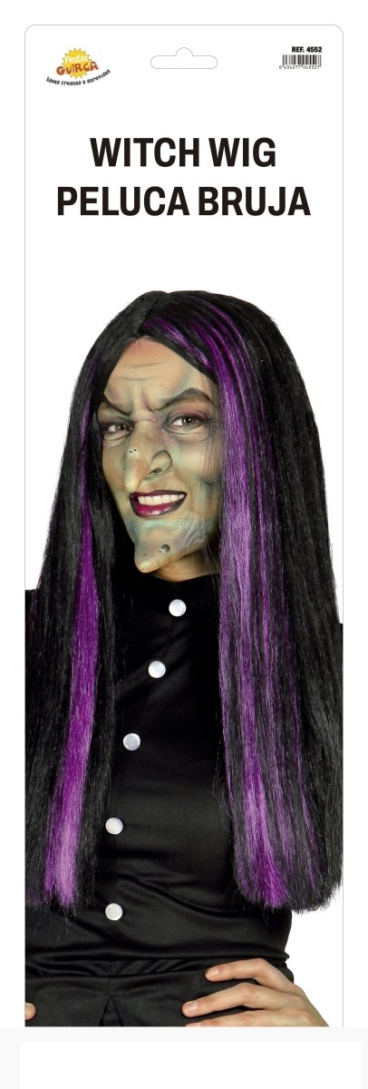 Halloween Pruik Heks Zwart