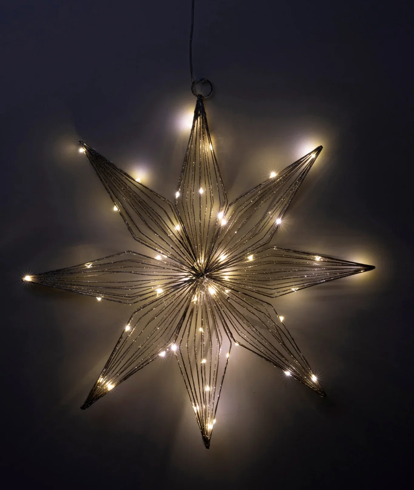 Adventsstjerne MetalChampagne Høyde 70 cm